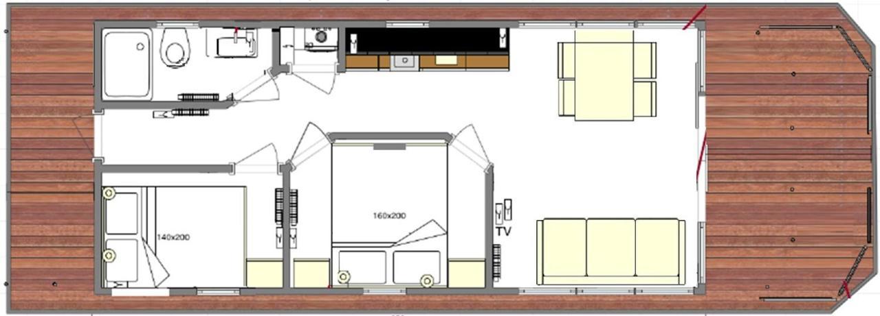 Hausboot Fjord Baltica Mit Dachterrasse In Barth Hotell Exteriör bild